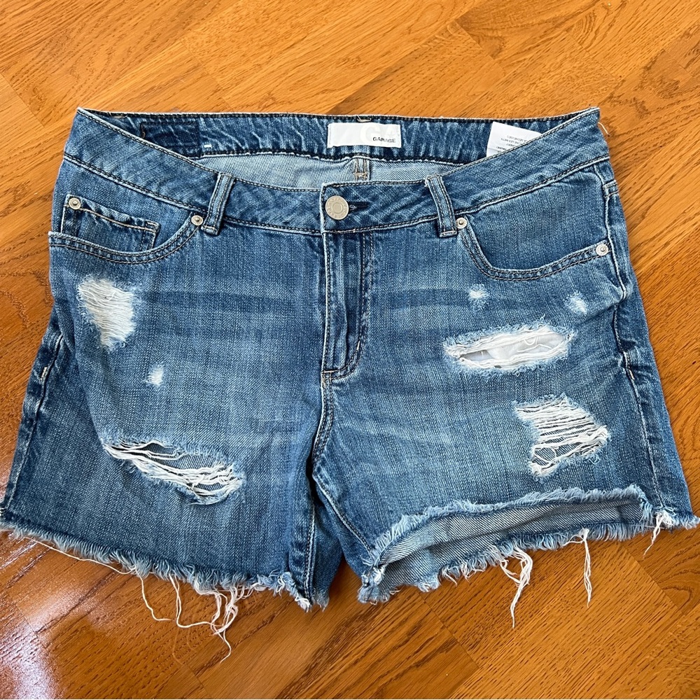Garage Denim Distressed Shorts